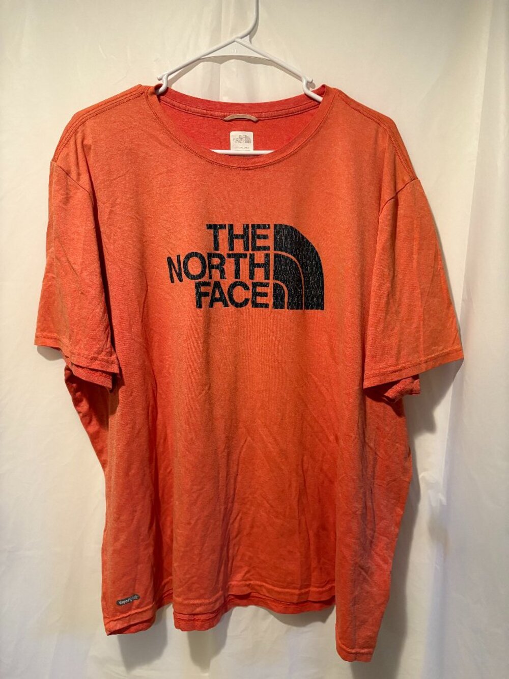 Mens North Face Size XXL Orange Logo Half Dome Short Sleeve Shirt